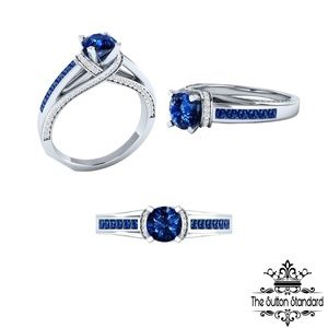 Sterling Silver Blue Sapphire ring